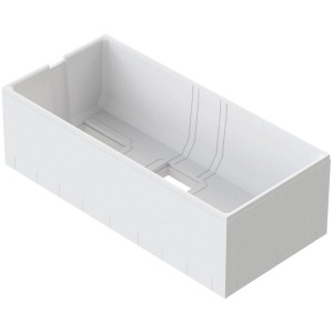 Ottofond Duo Wannenträger für Rechteck-Badewanne, 170x75 cm, Weiß.