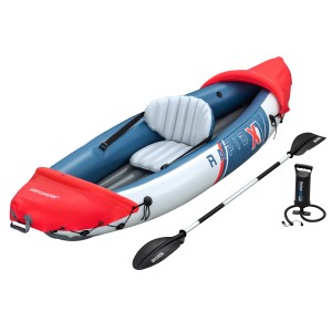 Bestway Kajak-Set Rapid X1, 290 cm, mit Paddel und Pumpe. Schlauchboot für 1 Person.