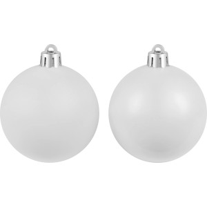 Christbaumkugel-Set Kunststoff Ø 6 cm 25-teilig Weiß