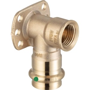 Viega Sanpress Wandscheibe, Rotguss, 15 mm x 1/2 Zoll, 5 Stück, für Trinkwasserinstallationen.