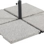 Schneider Plattenständer für Sonnenschirme, anthrazitgrau, mit vier Betonplatten.