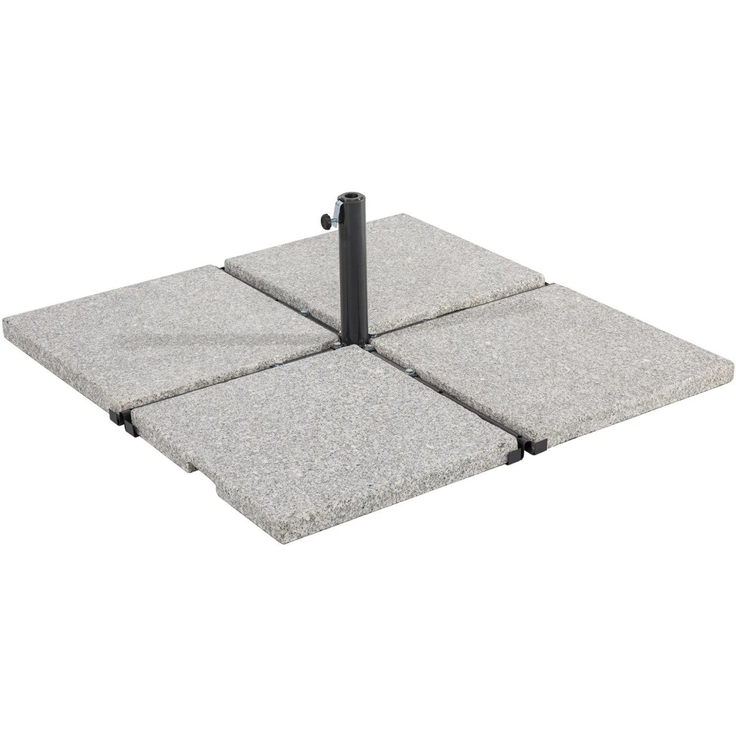 Schneider Plattenständer für Sonnenschirme, anthrazitgrau, mit vier Betonplatten.