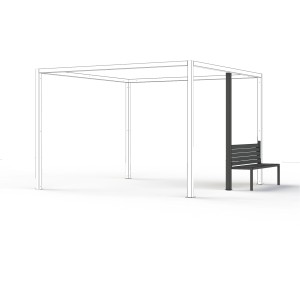 Siena Garden Bank Schattenmanufaktur für 2 Personen, 150 cm, zur Montage an Laube/Pavillon.