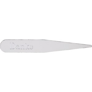 Weißer Deko-Stecker "Danke" (21 cm) für Garten und Topfpflanzen.
