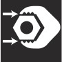 Symbol für Anti-Rutsch-Funktion des Wera Maul-Ringratschenschlüssels.
