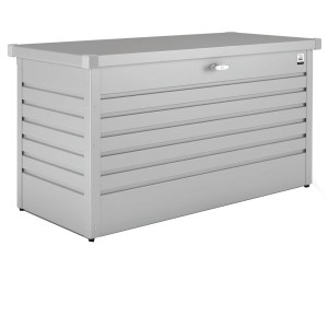 Biohort Freizeitbox 130, silber-metallic, Universalbox aus Metall mit Zylinderschloss und Gasdruckfeder.