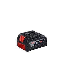 Bosch Professional Akku GBA 18 V 4 Ah, schwarz-rot. Kompakter, robuster Akku für Elektrowerkzeuge.