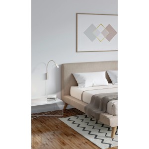 Nickelfarbene LED-Wandlampe River von Fischer & Honsel, flexibel, 40 cm lang.