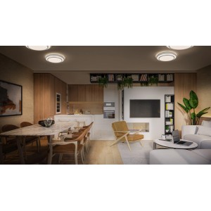 Osram LED Deckenleuchte Orbis Berlin 390 mm 24W 830 Silber 7,8 cm x 39 cm