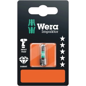 Wera Diamant Bit TX20, 25 mm, Impaktor, für T-Schrauben und Schlagschrauber.