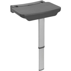 Wenko Duschklappsitz Secura Premium, anthrazit, mit höhenverstellbarem Aluminiumfuß für mehr Sicherheit im Bad.