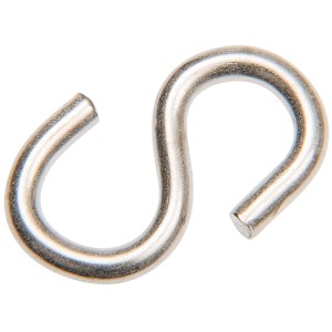Conacord S-Haken aus Stahl, silberfarben, 3 mm Durchmesser, 25 mm Länge.
