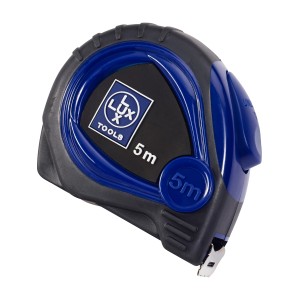 LUX Taschenbandmaß Comfort, 5 m, blau-schwarz, ergonomisch geformt.