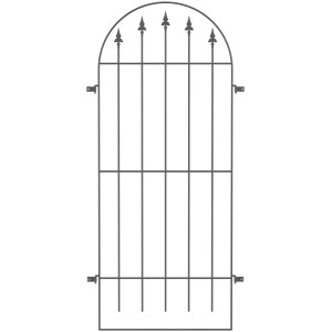 Eleo Rankgitter Edera, 100x81cm, pulverbeschichtet, anthrazitfarbenes Metallgitter für Kletterpflanzen.