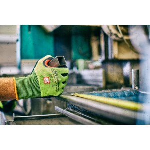 Gebol Arbeitshandschuh Master Cut 5 Plus Gr. 9, grün, mit Schnittschutz Stufe 5 und guter Griffigkeit.