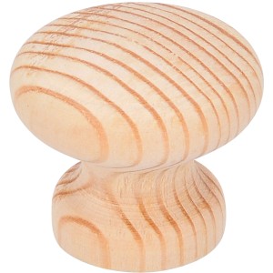 Siro Möbelknopf S87, Kiefer roh, Ø 30 mm, naturbelassen, zur individuellen Gestaltung.
