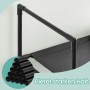 Detailaufnahme: Schwarzes Songmics Schuhregal Rylan mit 10 Ebenen. Stabiles Metallgestell.
