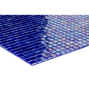 Mosaikfliese Glas Mini Violett Blau, 29,6x29,6cm, für Küche und Bad.