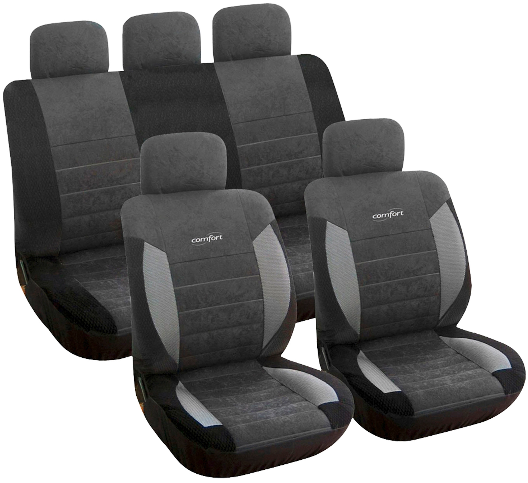 APA Auto-Sitzbezug-Set Comfort Sportiv 17-teilig Schwarz kaufen bei OBI