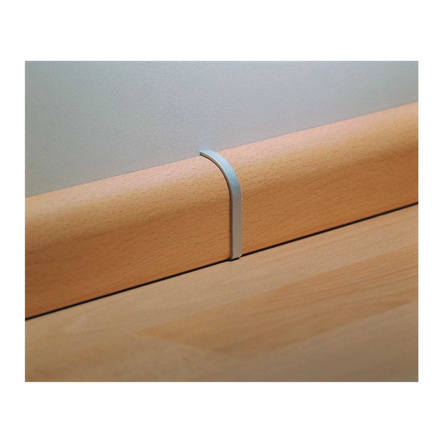 Parador Übergangskappe Alu-Optik für Sockelleiste SL 4, Zubehör für Laminat & Parkett.