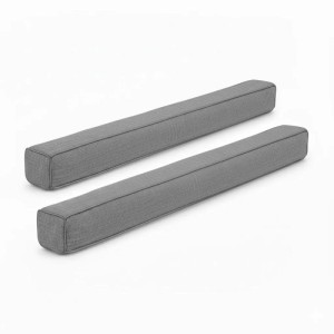 2er Set Beautissu Levante Zugluftstopper, 100cm, Grau, Türdichtung gegen Kälte.