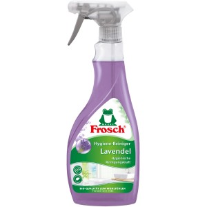 Frosch Reiniger Hygiene Lavendel, 500 ml Flasche mit Sprühkopf.