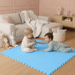LittleTom Baby & Kinder Puzzlematte 30 x 30 cm 9 Stück Blau