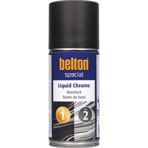 Belton Special Liquid Chrome Basislack Spray, Schwarz glänzend, 150ml Dose.