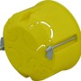 Gelbe Hohlwanddose Pro, 1-fach, Ø 68 mm x 45 mm, für Elektroinstallation in Hohlwänden.