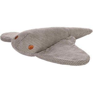 Grauer Hunter Hundespielzeug Rochen Wales, 28 cm, aus Cordstoff.