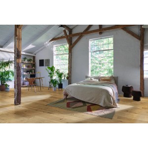 Helle Landhausdiele aus Eiche Apart im Wohnraum. Living by HARO Parkett mit Naturöl behandelt.