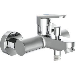 Schütte Badewannenarmatur Futura Chrom, Einhebelmischer mit Umsteller zum Brauseanschluss.