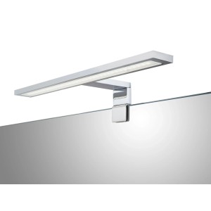 Kristall-Form LED Aufsatzleuchte Lines II 30 cm x 6,5 cm Chrom