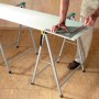 Wolfcraft Workstand Arbeitsbock mit Werkstück, klappbar, bis 100kg belastbar.