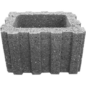 Grauer Premac Rasterflor Pflanzring, 25x40x30 cm, für Pflanzenbalkone und Hangsicherung.