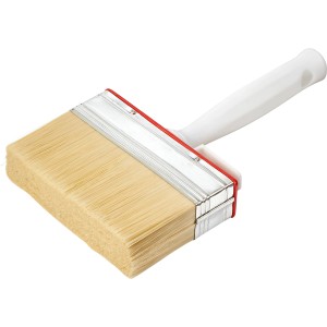 Flächenstreicher, 120 mm, mit weißem Griff für Fassaden, Wände und Böden.