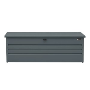 Axi Gartenbox Miles 1000 aus Metall in Anthrazit für Gartenkissen und Geräte.