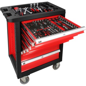 Atrox Werkzeugwagen mit 7 Schubladen und Inhalt