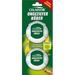 Celaflor Ungeziefer-Köder N, 2 Stück. Köderdose gegen kriechendes Ungeziefer wie Silberfische und Schaben.