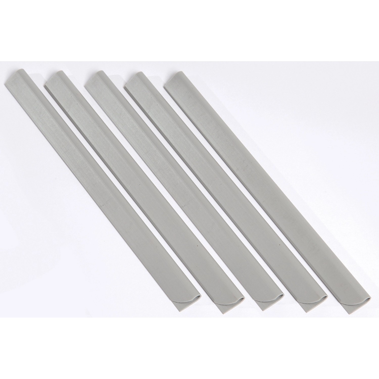 Klemmschienen für Sichtschutzstreifen, silber, 1,5x19cm, 25 Stück, Zubehör für Zaunbau.