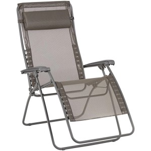 Lafuma Relaxsessel RSXA CLIP XL Batyline® Graphite, Gartenstuhl mit verstellbarer Kopfstütze.