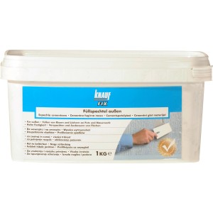 Knauf Füllspachtel außen, 1 kg, zum Ausbessern von Putz und Mauerwerk.