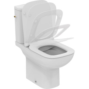 Ideal Standard WC-Paket I.Life A, spülrandlos, weiß, mit Softclose-Sitz. Stand-WC für moderne Bäder.