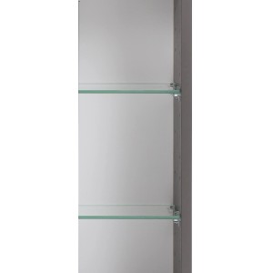 Innenansicht Held Möbel 3D-Spiegelschrank Rom 80 cm mit Glasböden.