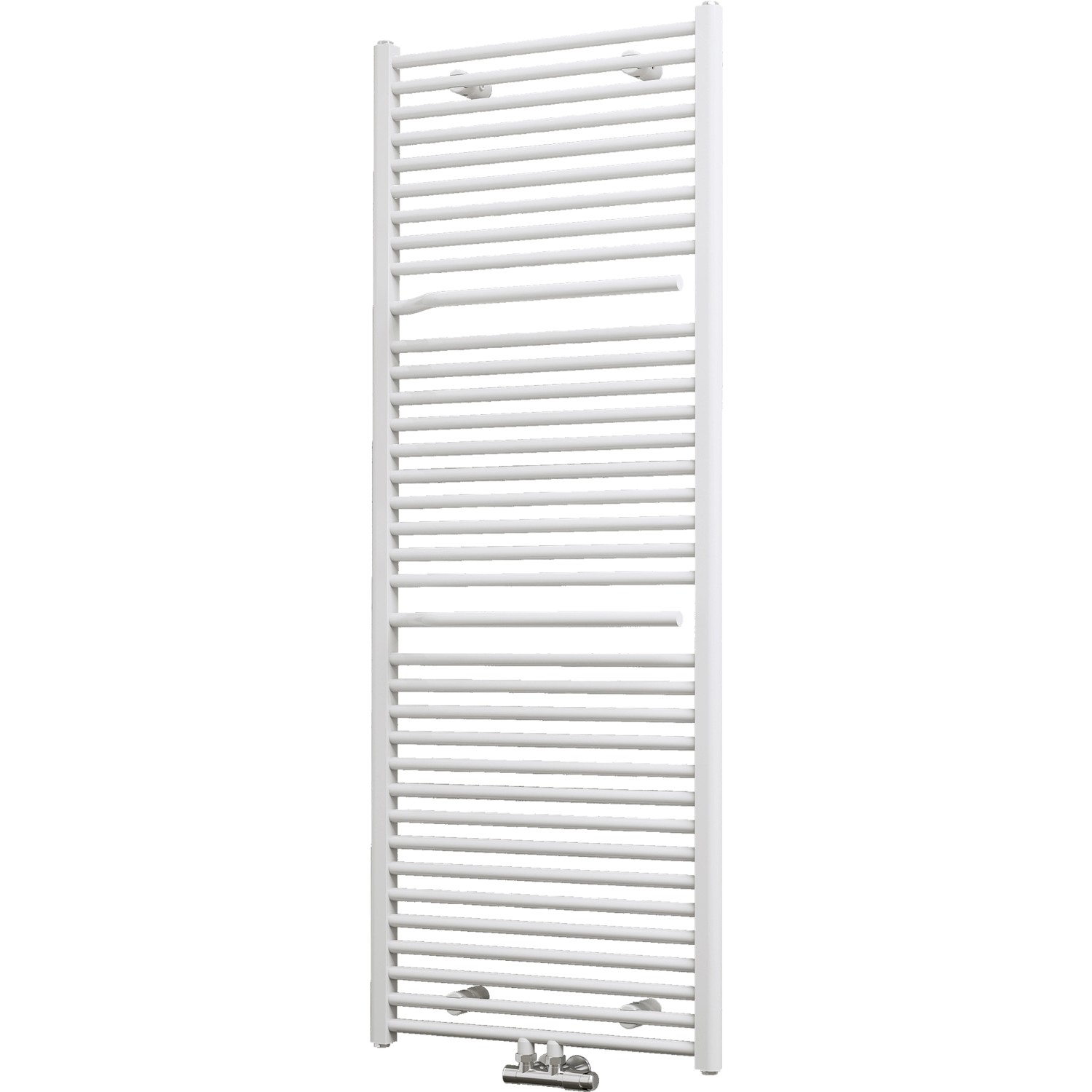 Schulte Design-Heizkörper Orlando, 918 W, Alpinweiß mit Mittenanschluss.