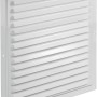 Weißes Abdeckgitter aus Aluminium, 300x300 mm, für Lüftung und Wandöffnungen.