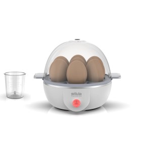 Silva Homeline Eierkocher EK 2303 mit Eiern und Messbecher.