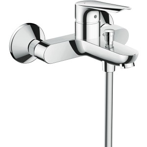 Hansgrohe Logis E Wannenarmatur Aufputz in Chrom, mit Hebel und Brauseanschluss.