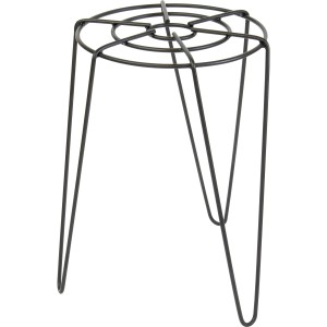 Schwarzer, matter Wagner Pflanzenständer GH 0540 aus Stahl, 40 cm hoch.