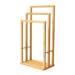 Stehender Handtuchhalter aus Bambus von Schulte, 82x42x24 cm.